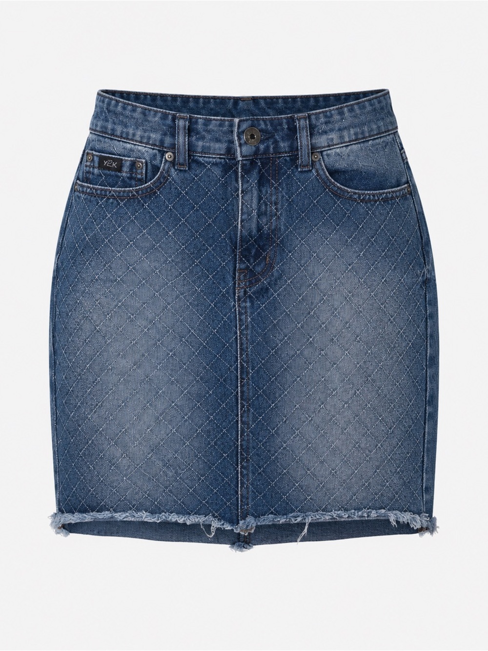 Superdry Vintage Denim Mini Skirt Women’s W26 Blue Diamond pattern